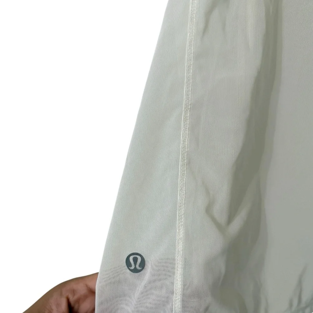 LULULEMON Sole Training White Sheer Mesh Sleeveless Tank Top